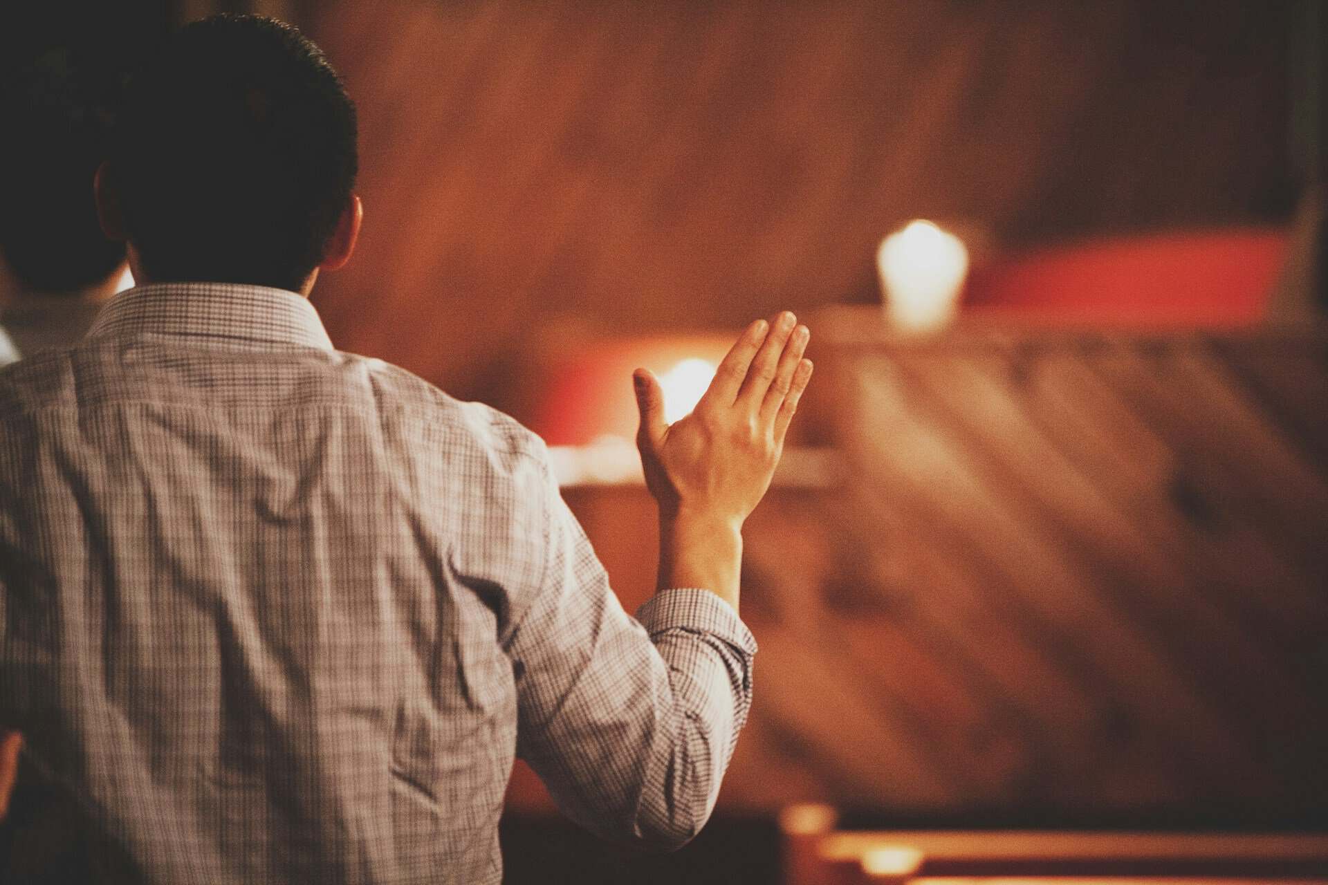 A man worshipping